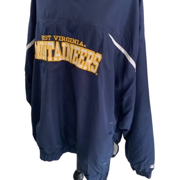 Vintage West Virginia University Mountaineers V-neck pullover jacket - size 2XL - Picture 5 of 12